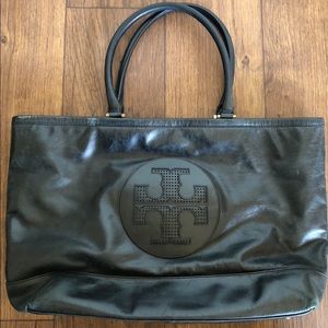 Tory Burch Large Perforated Logo Leather Tote